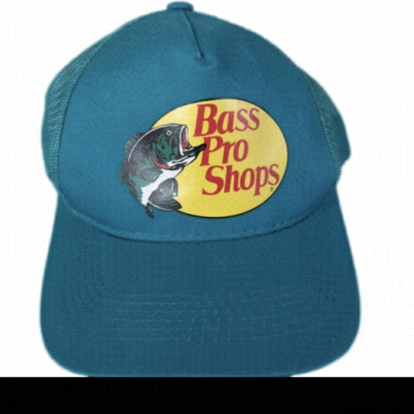 BASS pro shops, trucker hat, one size, Teal hat - Picture 1 of 2